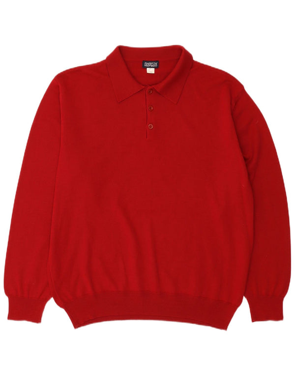 BABISTA Maglione maglione collo alto da uomo UK 44 XL Borgogna