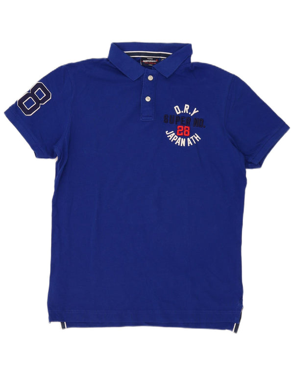 Polo grafica da uomo Superdry grande in cotone blu navy