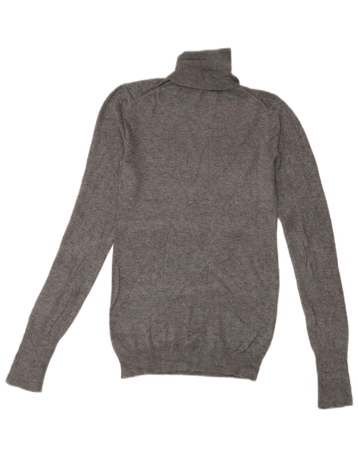 Maglione maglione collo alto da donna Zara UK 12 Grigio medio