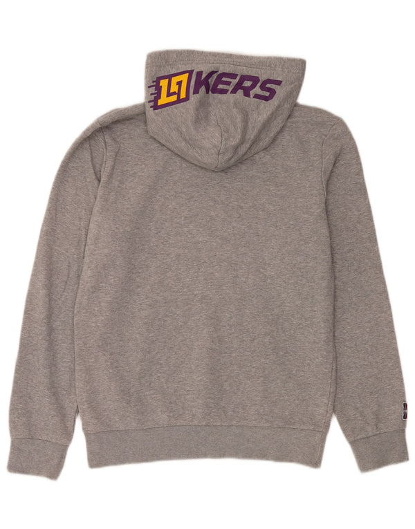 Felpa con cappuccio grafica Champion da uomo dei Los Angeles Lakers, grigio medio chiazzato