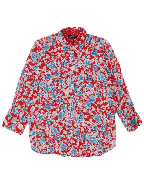 Camicia da donna Chaps UK 18 XL Cotone floreale rosso