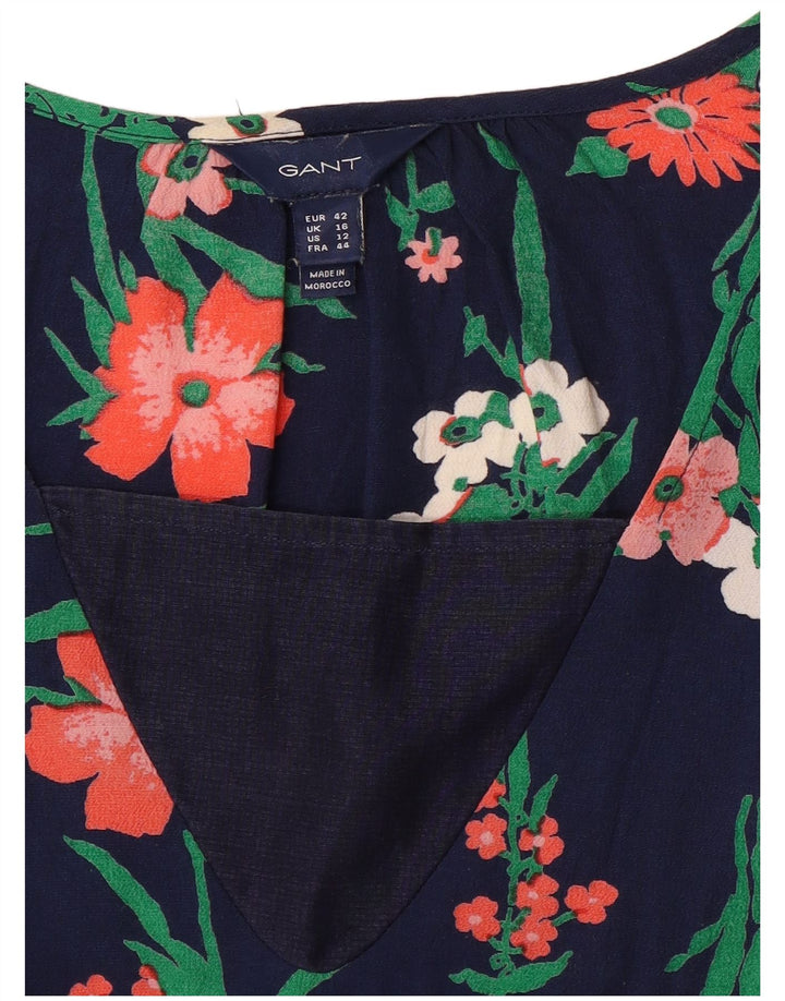 Gant Camicetta da donna Top UK 16 Grande Blu Navy Floreale