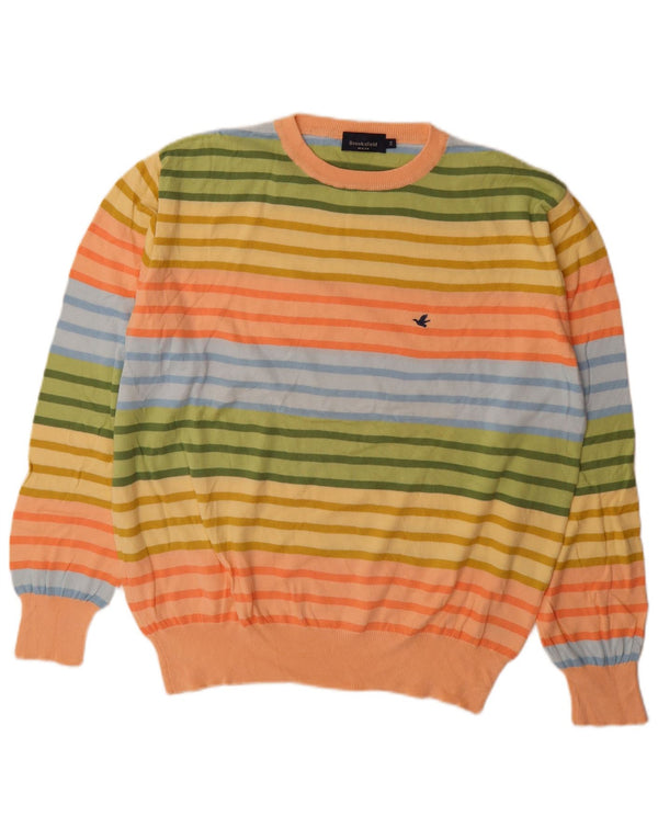 Maglione maglione girocollo da uomo Brooksfield IT 56 XL a righe multicolore