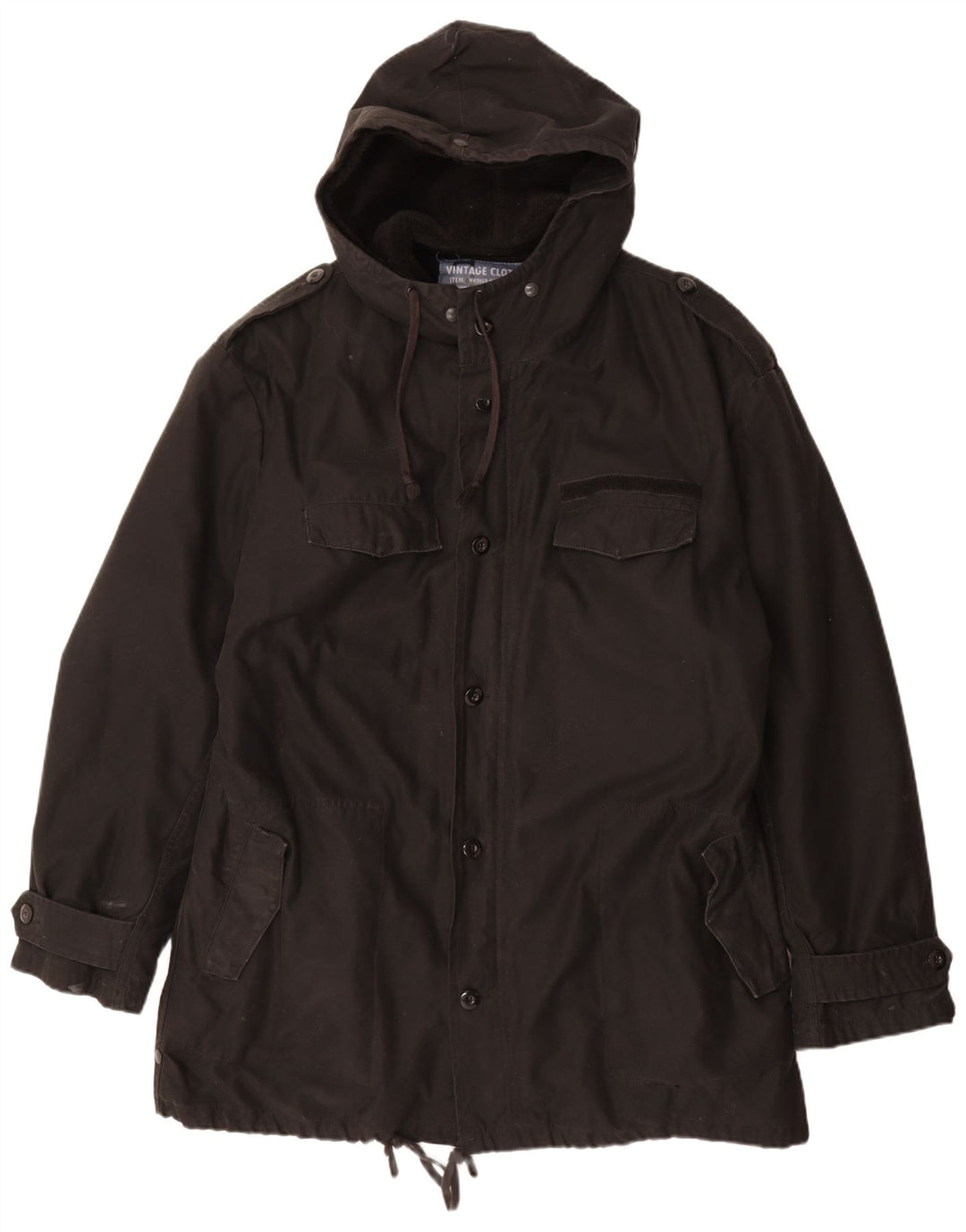 Giacca parka con cappuccio da uomo BRANDIT UK 46 3XL poliestere nero