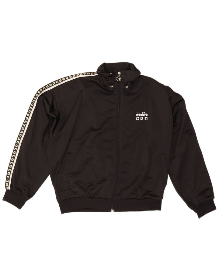 Giacca da tuta grafica da uomo Diadora UK 34 XS poliestere nero