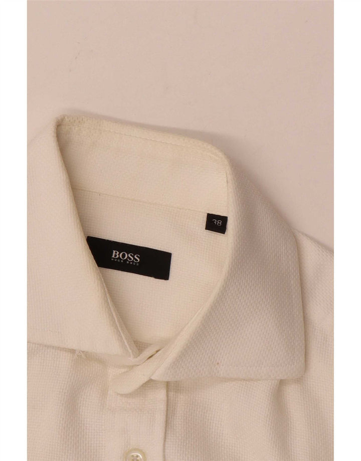Camicia da uomo Hugo Boss taglia 38 media bianca