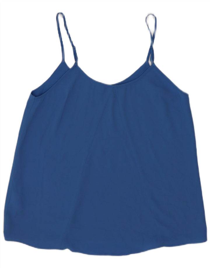 Canottiera corta da donna Oasis UK 10 piccola blu poliestere