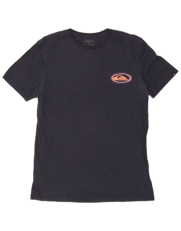 T-shirt grafica da uomo con vestibilità regolare Quiksilver, taglia grande, in cotone blu navy