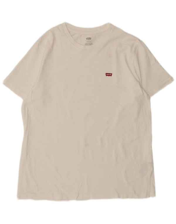 T-shirt standard da uomo Levi's Top grande in cotone bianco