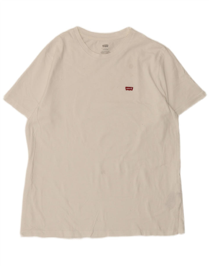 T-shirt standard da uomo Levi's Top grande in cotone bianco