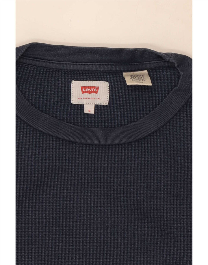 Levi's Top da uomo a maniche lunghe piccolo blu navy