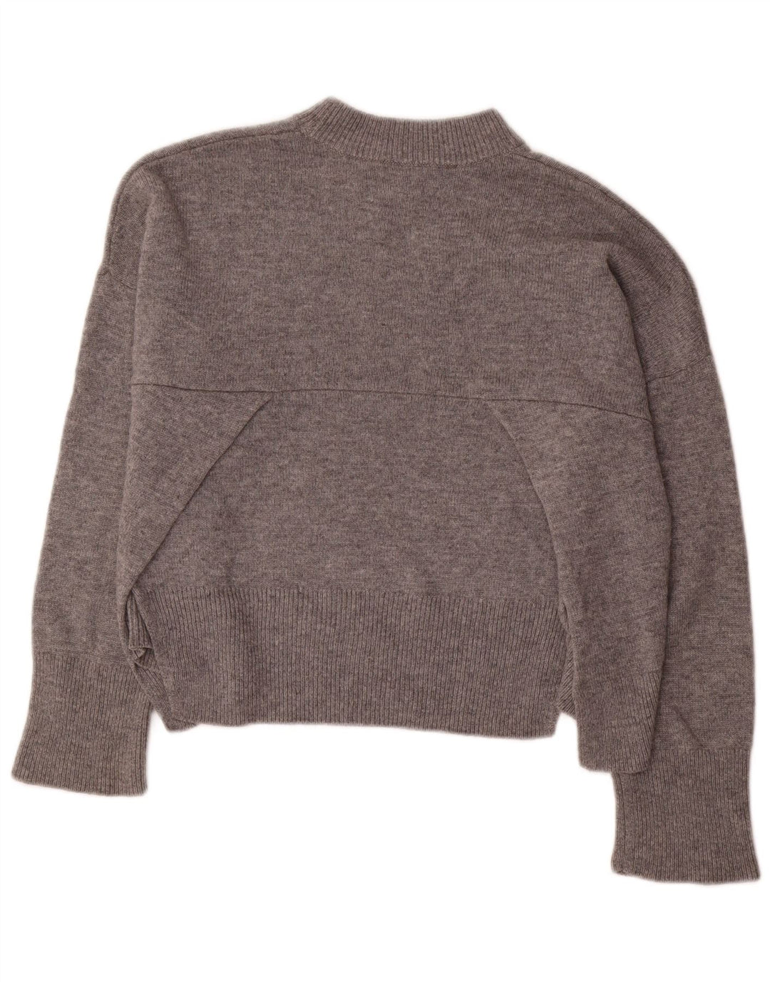 Maglione oversize da donna con collo alto e collo alto Whistles UK 10 piccolo in lana grigia