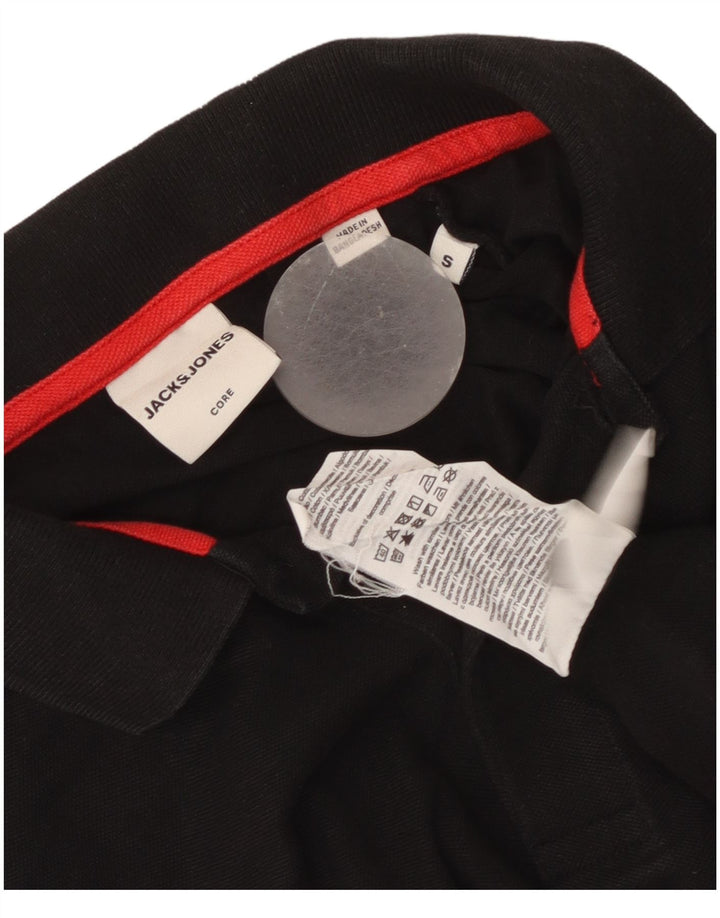 Polo da uomo Jack & Jones piccola in cotone nero