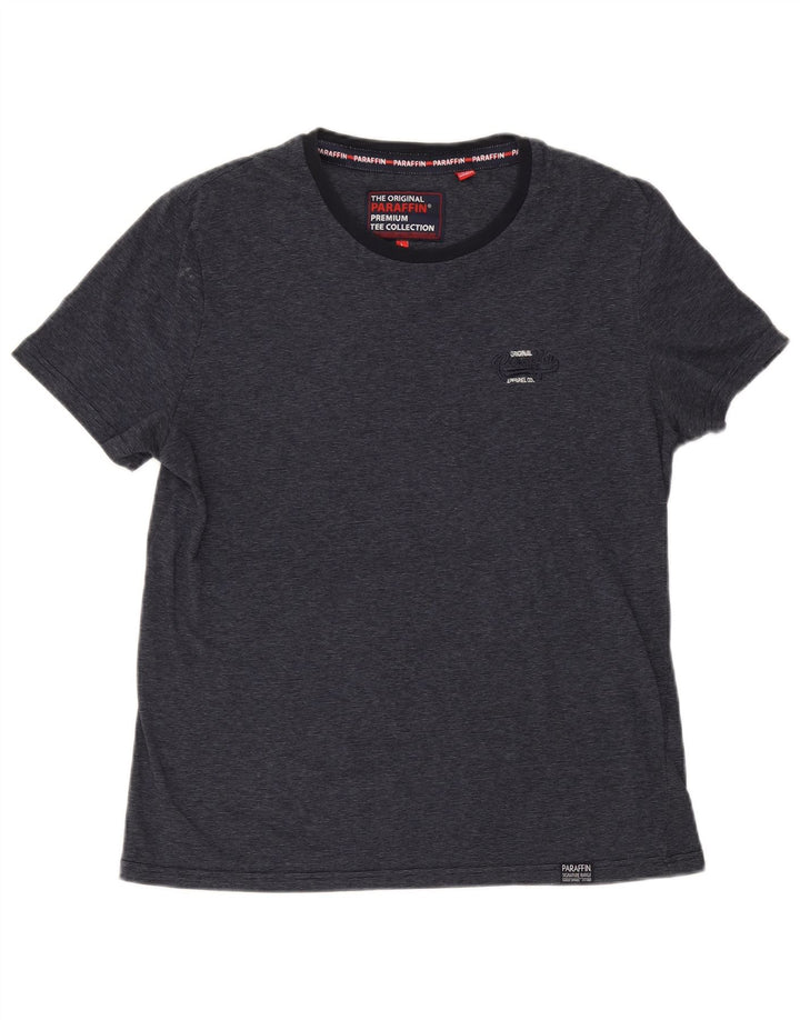 T-shirt da uomo Superdry Top grande in poliestere gessato blu navy