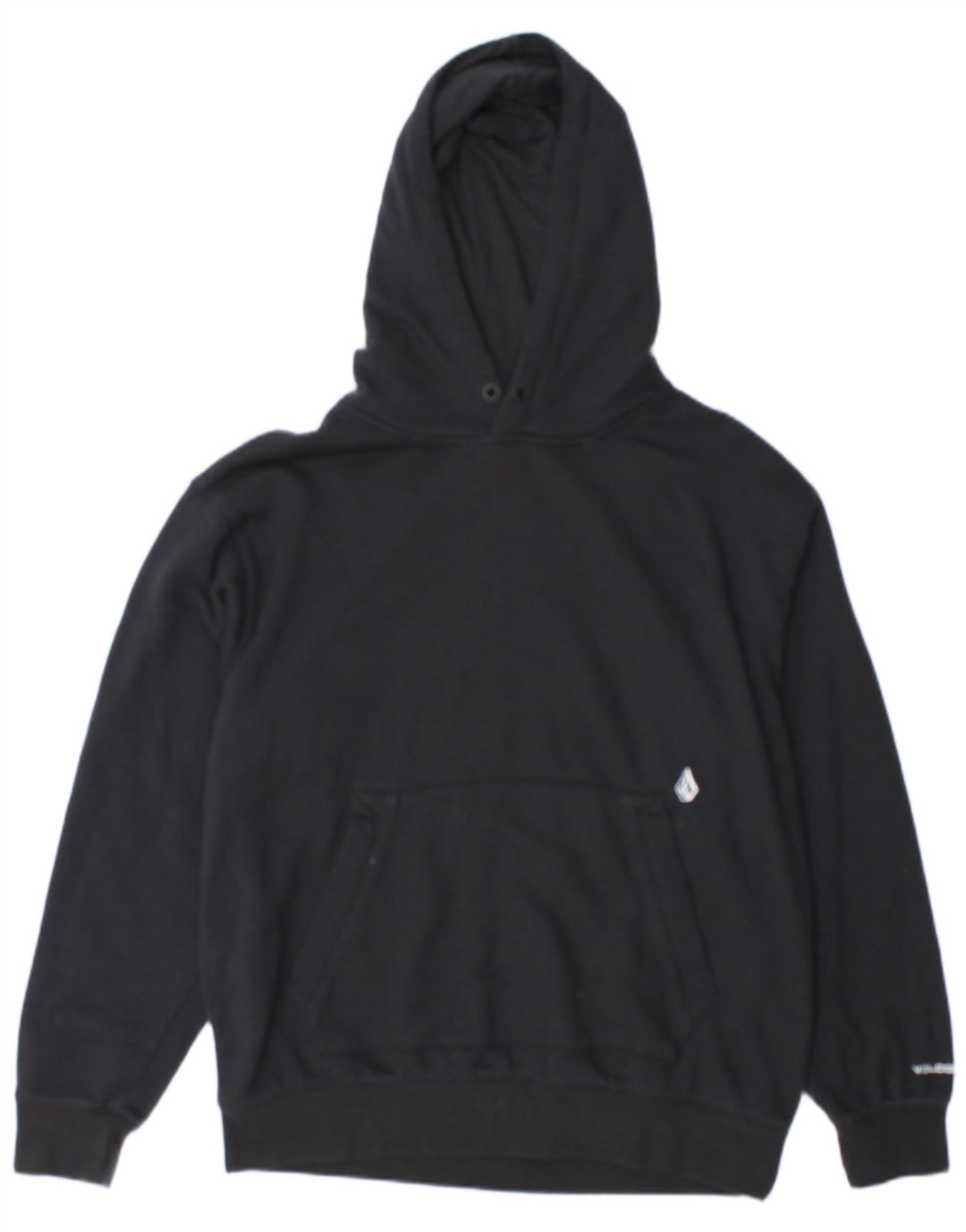 Felpa con cappuccio grafica da uomo Volcom piccola in cotone nero