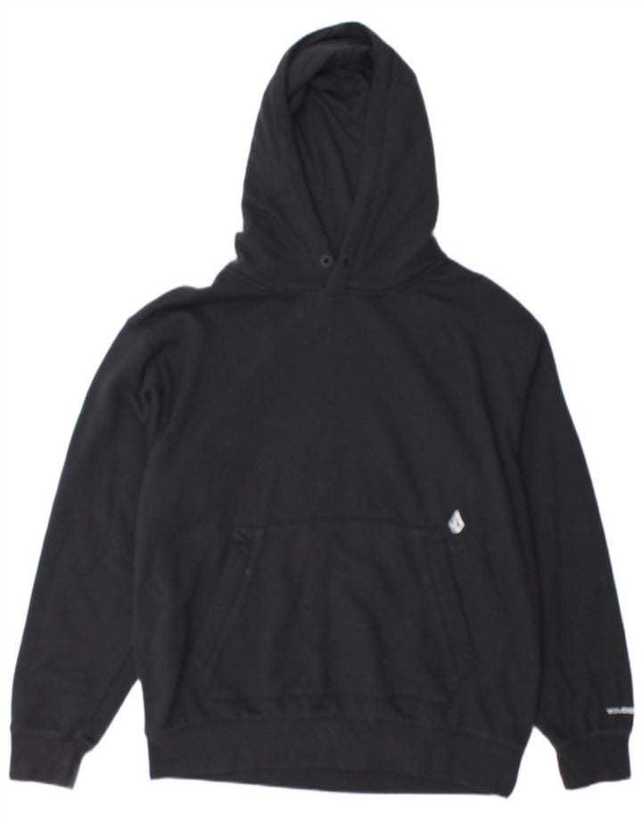 Felpa con cappuccio grafica da uomo Volcom piccola in cotone nero