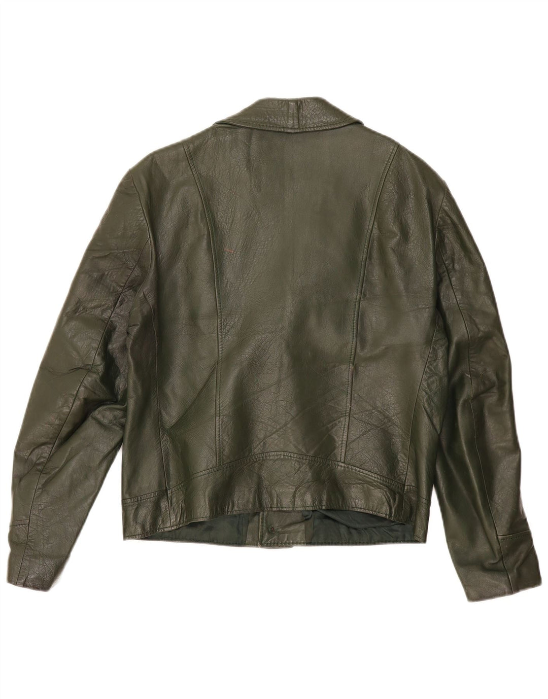 Giacca in pelle vintage da uomo IT 52 XL Cachi