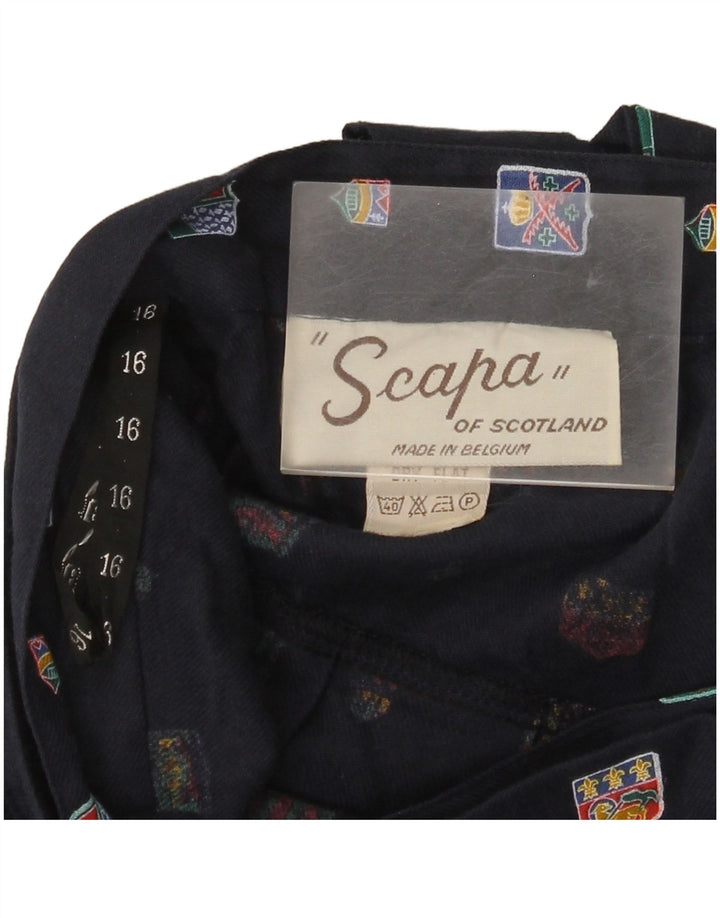 Gonna svasata per ragazze Scapa Maxi modello astratto 15-16 anni W26 Blu Navy