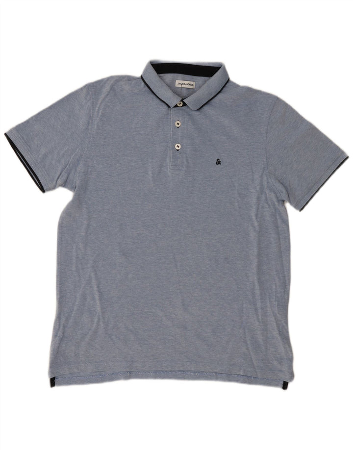 Polo da uomo Jack & Jones XL in cotone blu