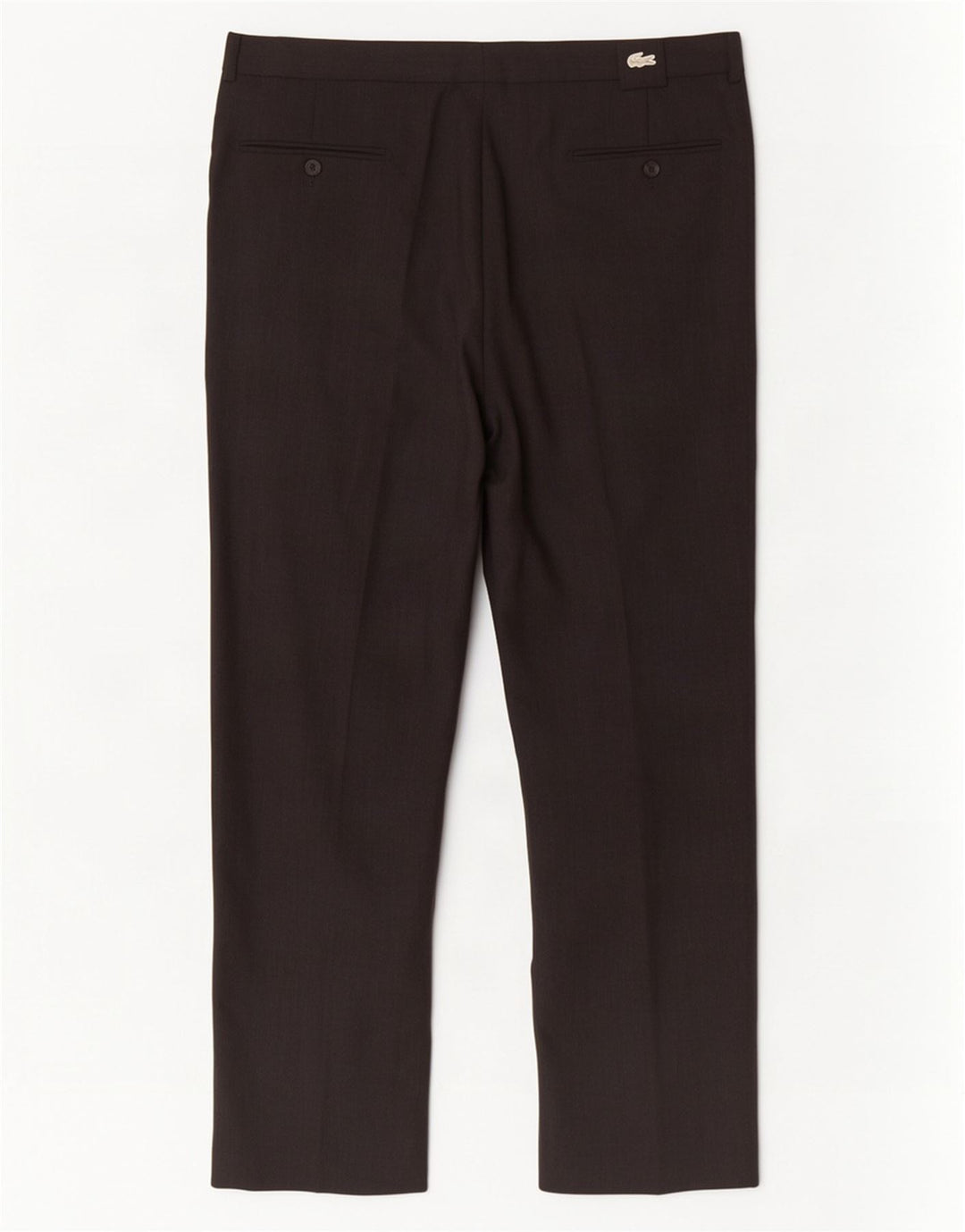 Pantaloni da completo da uomo Lacoste con pegging taglia 46 grande W36 L27 lana grigia