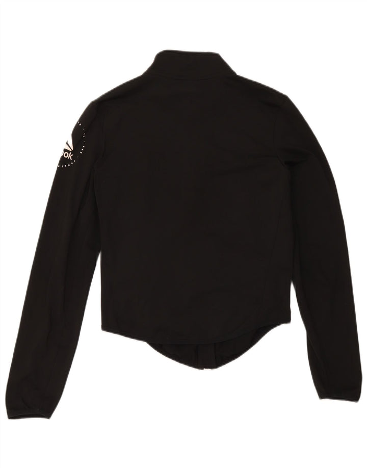 Giacca Reebok da donna con grafica grafica, giacca UK 8/10 Small, poliestere nero