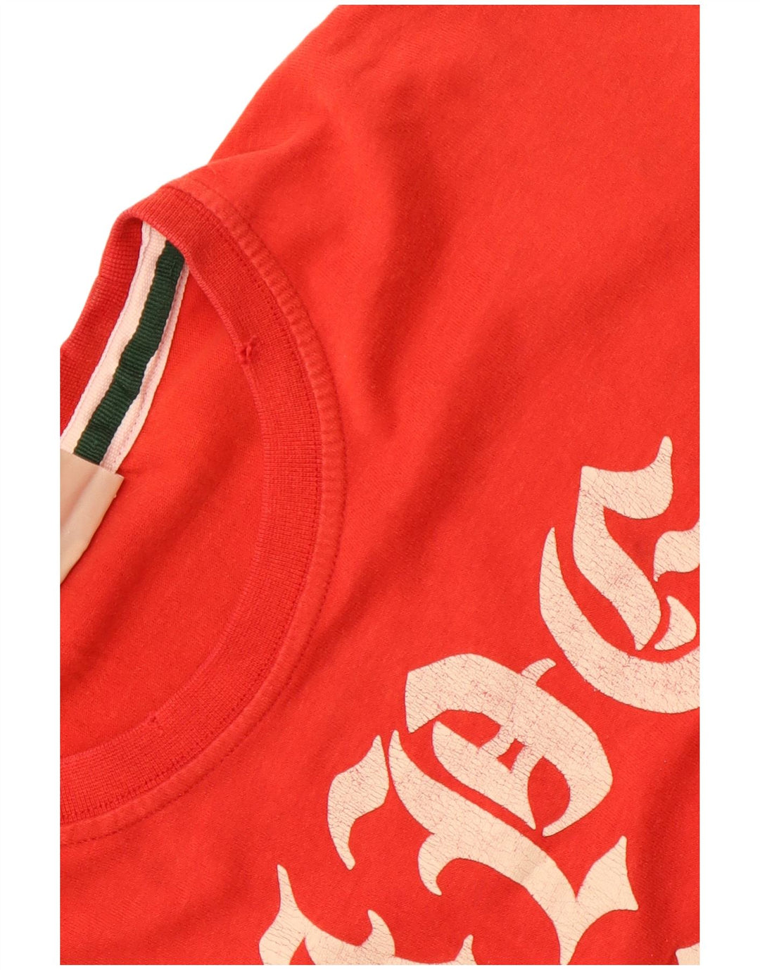 T-shirt grafica da donna SUPERDRY Top UK 12 cotone rosso medio