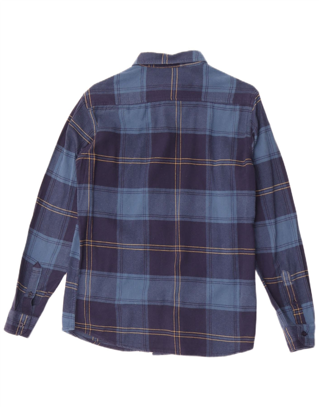 Camicia in flanella slim fit da uomo Calvin Klein poliestere scozzese medio blu navy