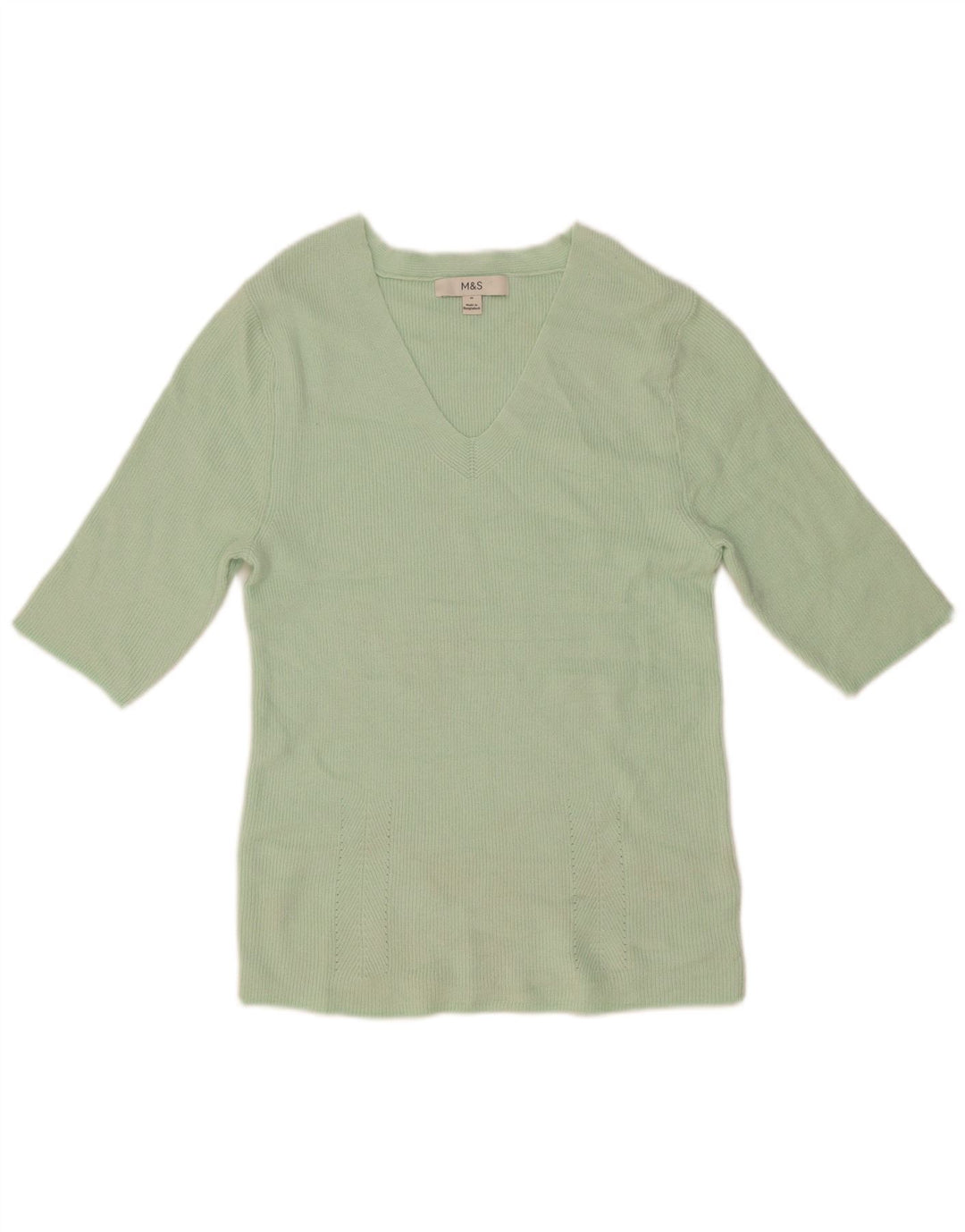 Top camicetta da donna Marks & Spencer UK 12 Viscosa verde medio