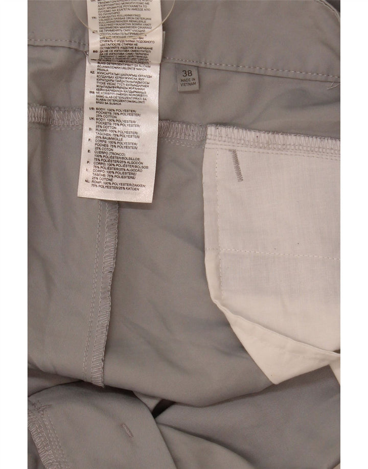 Pantaloncini chino da uomo Adidas W38 XL poliestere grigio