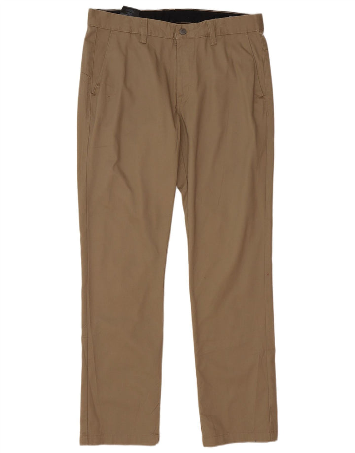Pantaloni chino dritti da uomo Volcom W34 L32 in cotone beige
