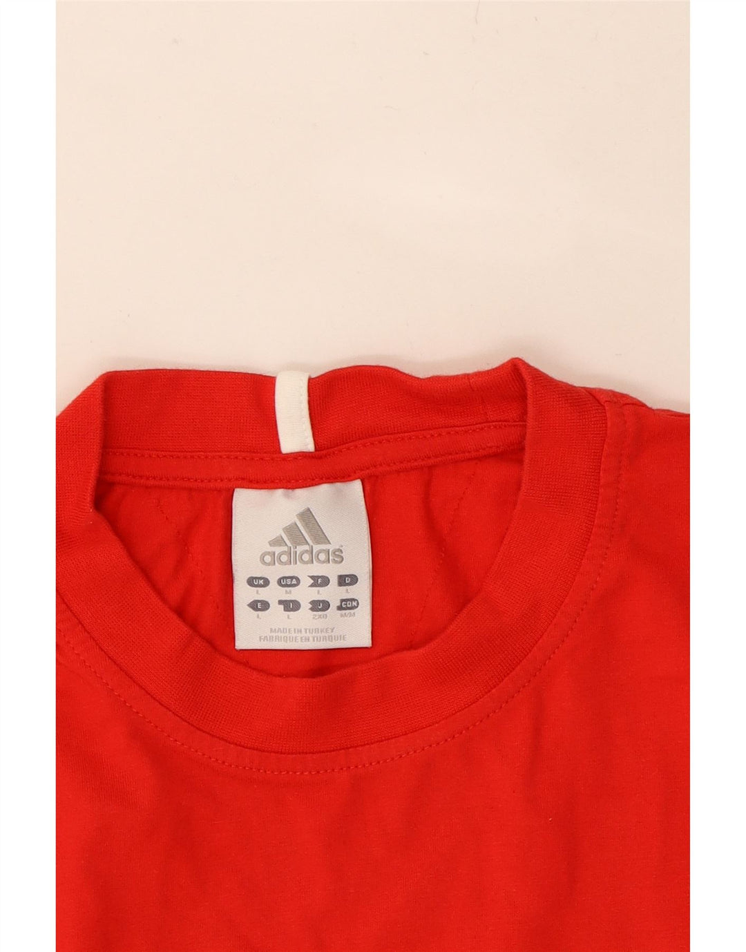 ADIDAS Mens T-Shirt Top Large Red Cotton Vintage Adidas and Second-Hand Adidas from Messina Hembry 