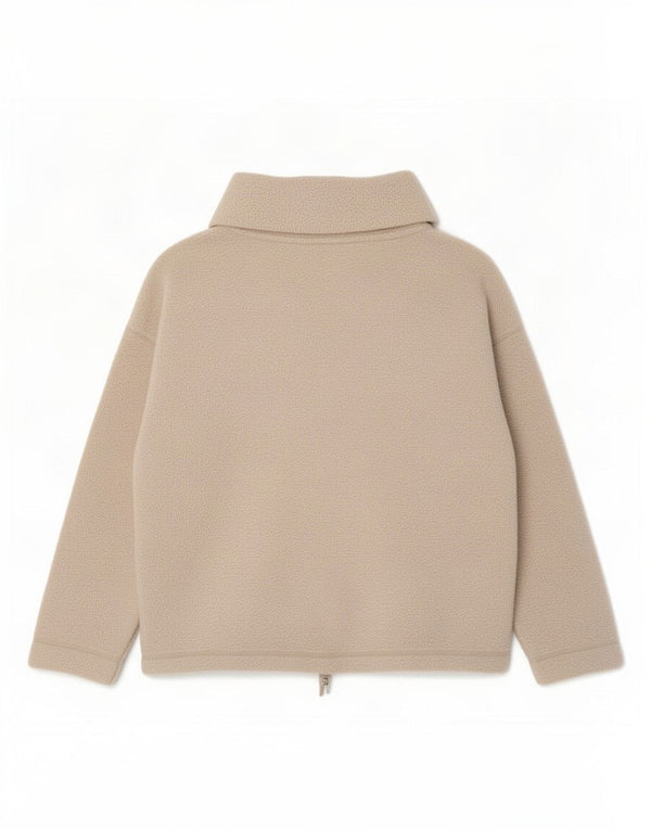 Marks & Spencer Womens Roll Neck Fleece Jumper UK 14 Medium Beige