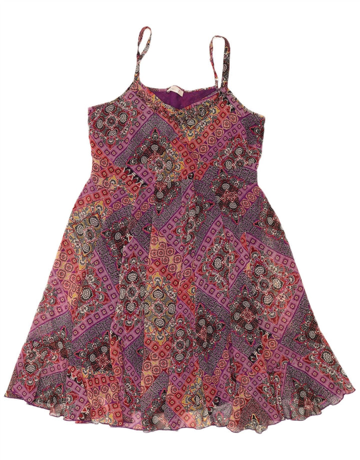 Vestito estivo da donna Marks & Spencer UK 16 Grande poliestere floreale multicolore