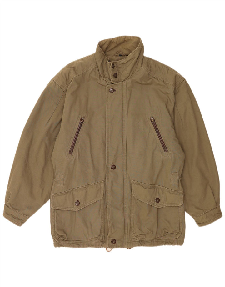 Giacca utilitaria vintage da uomo UK 42 XL cotone kaki
