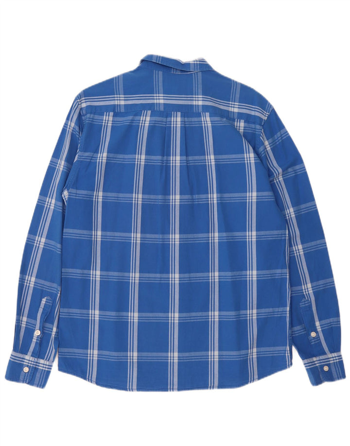Camicia normale da uomo Wrangler in cotone a quadri blu medio