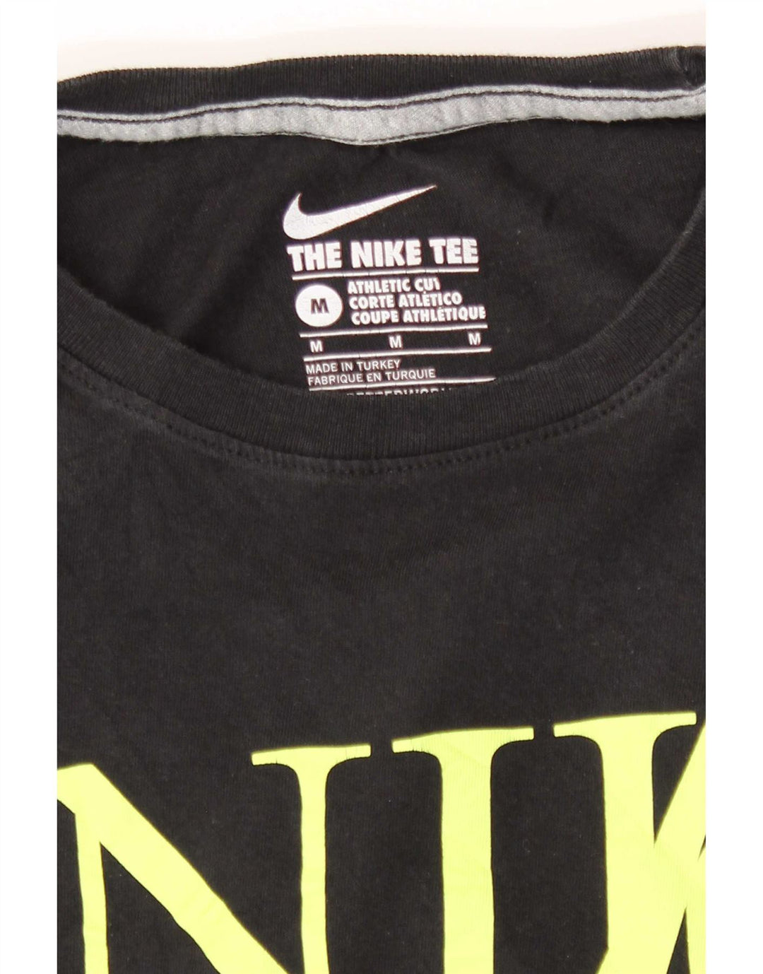 T-shirt grafica Nike da donna con taglio atletico, taglia UK 14, media, nera