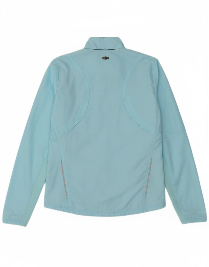 ADIDAS Womens Clima Proof Tracksuit Top Jacket UK 10 Small  Blue Polyester
