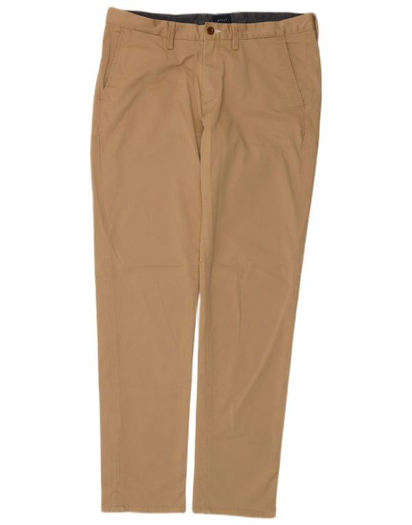 Pantaloni chino slim da uomo Gant W36 L34 cotone beige