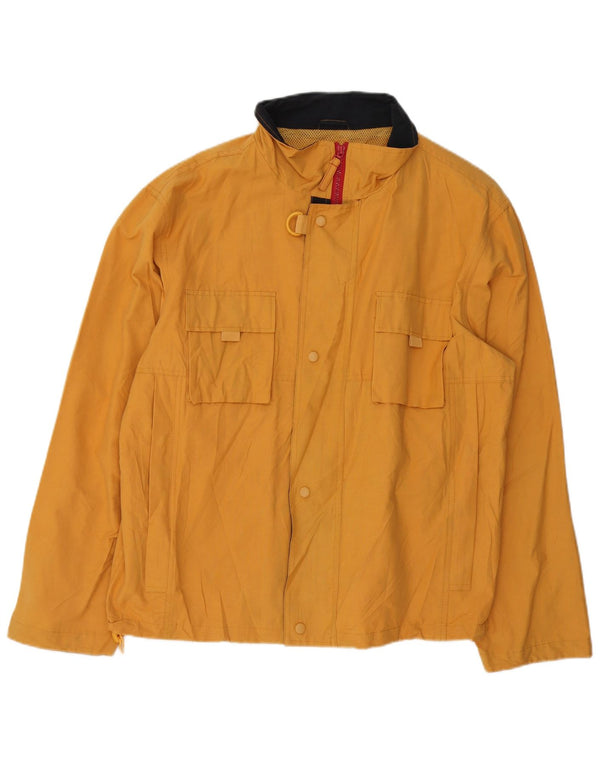 Giacca antipioggia vintage da uomo UK 42 XL in nylon giallo