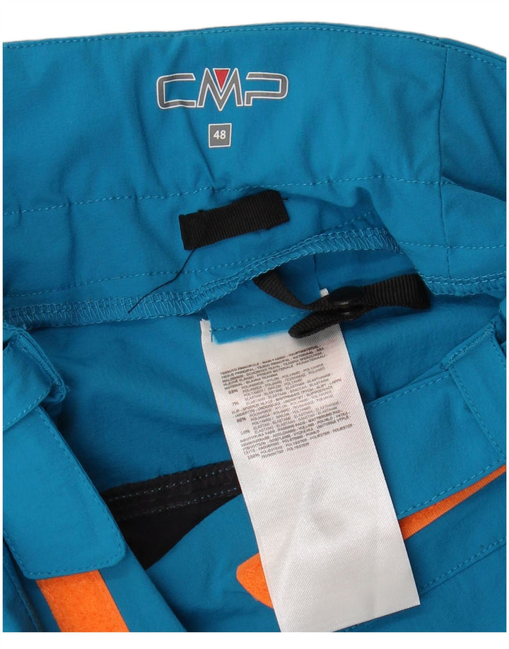 Pantaloncini cargo da uomo CMP IT 48 Medium W32 Blu Colourblock Poliammide