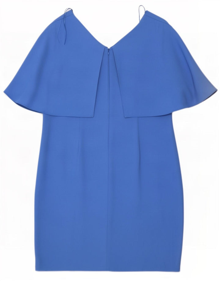 Abito a trapezio da donna Marks & Spencer UK 16 grande poliestere blu