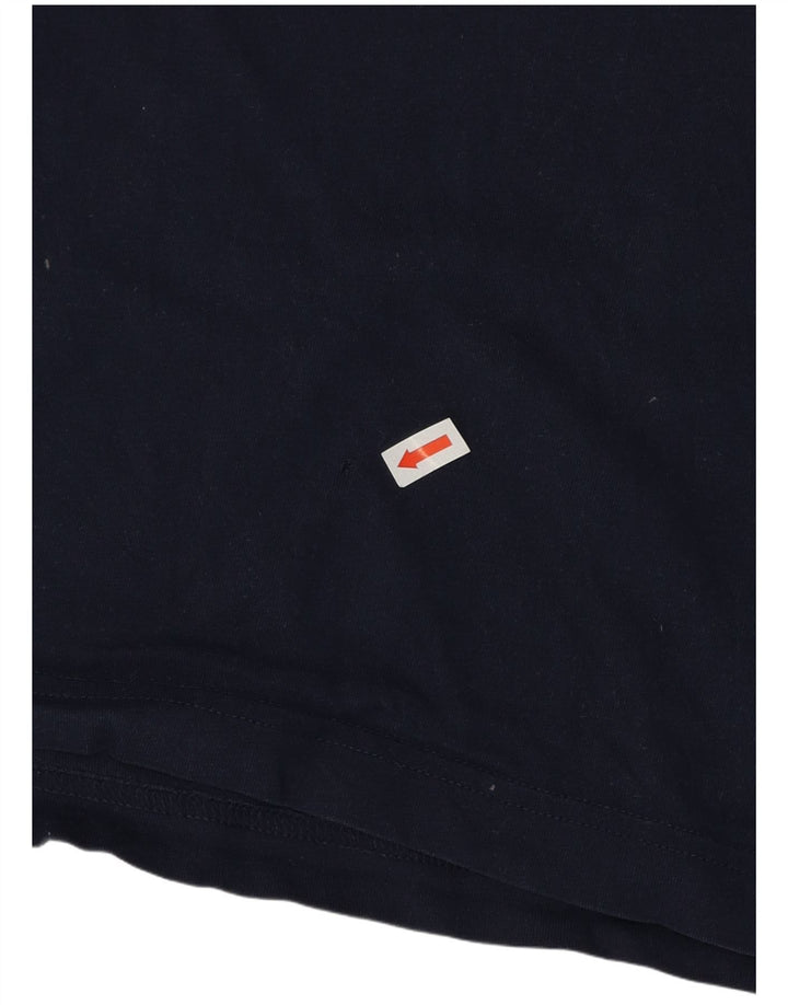 T-shirt grafica da uomo Reebok Top Large in cotone blu navy