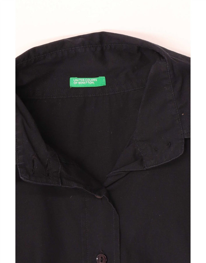 Benetton Camicia Body da donna UK 10 Small Nero