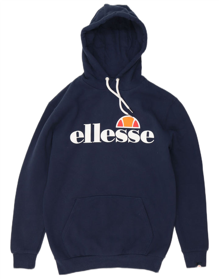 Maglione con cappuccio grafico da uomo ELLESSE XS blu navy