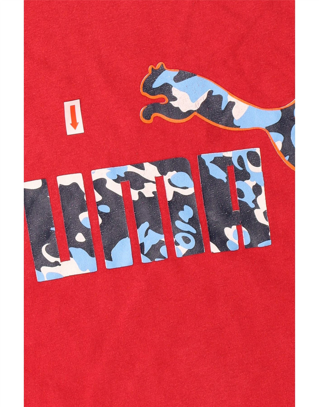 T-shirt grafica da uomo Puma Top grande in cotone rosso