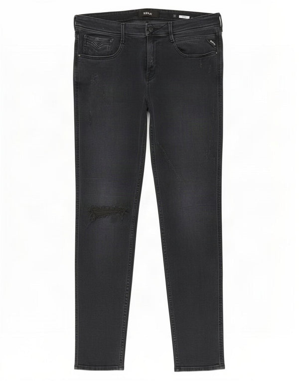 Replay Jeans Bronny Slim da uomo W38 L34 cotone blu navy