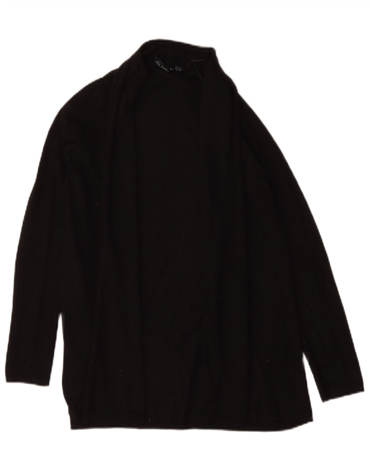 Maglione cardigan da donna Zara UK 10 piccolo in viscosa nera