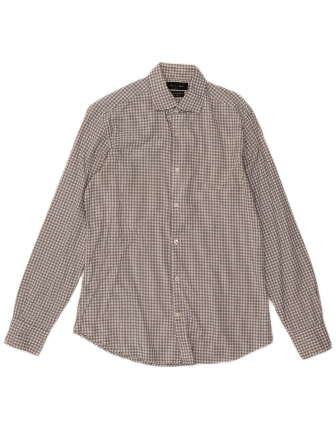 Camicia da uomo Massimo Dutti piccola a quadretti grigia