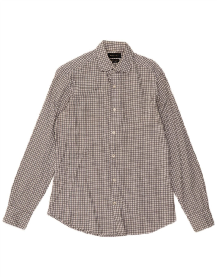 Camicia da uomo Massimo Dutti piccola a quadretti grigia