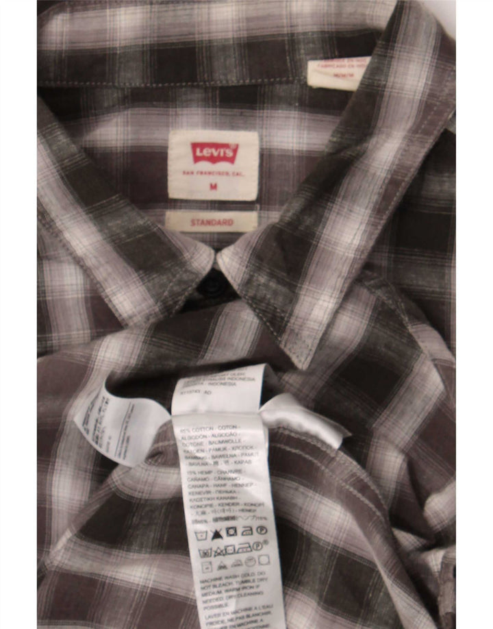 Camicia Levi's da uomo vestibilità standard in cotone a quadri grigio medio
